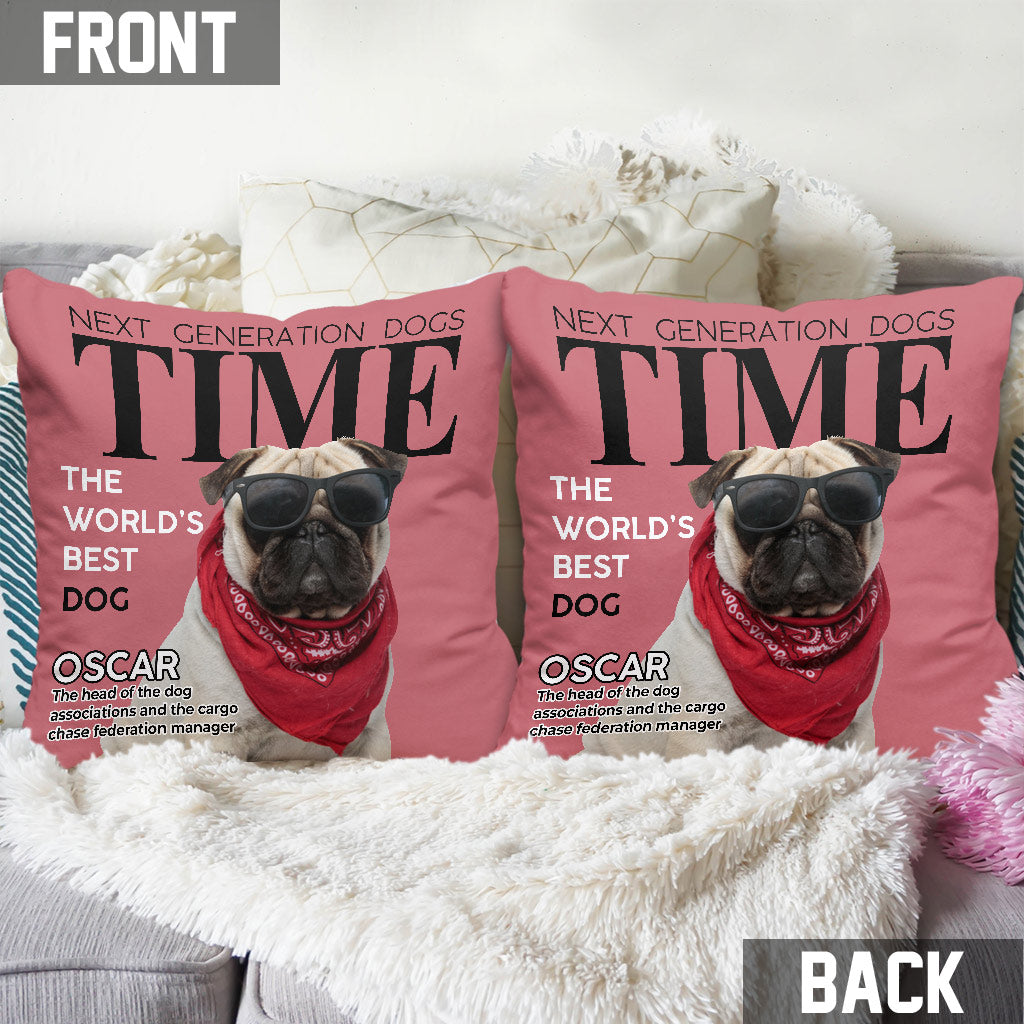 The World's Best Dog - Personalized Dog Throw Pillow