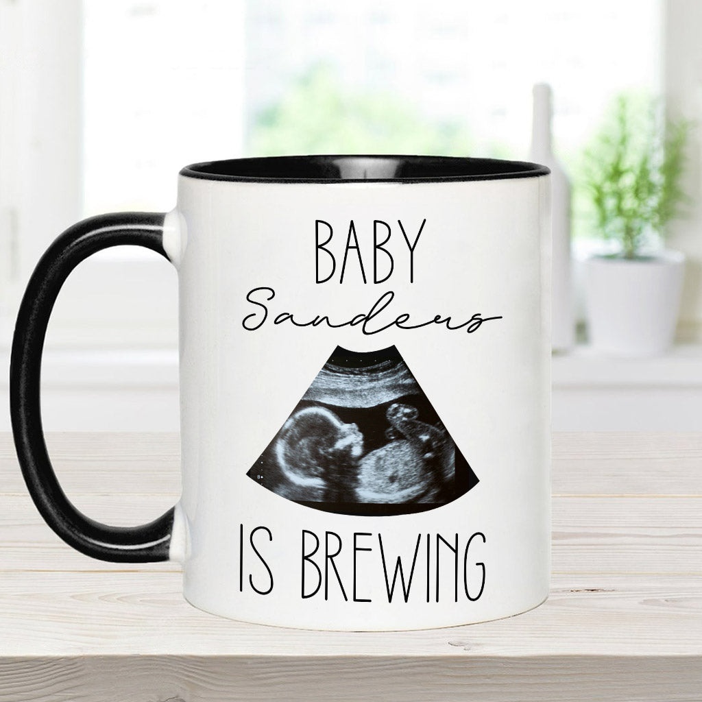 Photo d'échographie de bébé en préparation - Cadeau de grossesse pour votre femme - Mug personnalisé