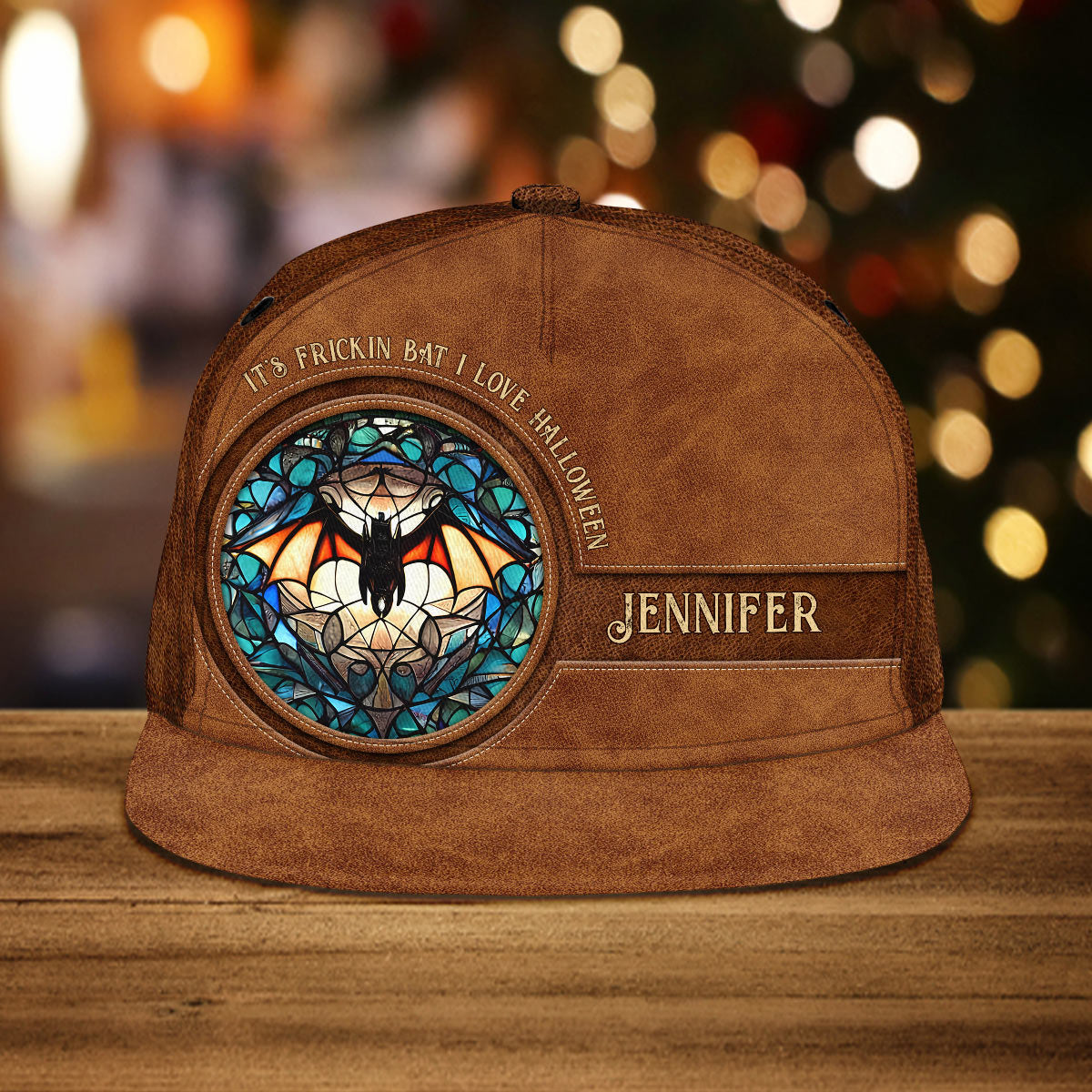 C'est une chauve-souris ! J'adore Halloween ! - Casquette de sorcière personnalisée