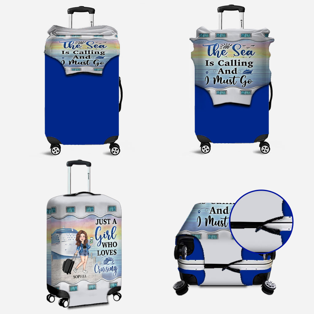 Just A Girl Who Loves Traveling - Personalized Travelling Luggage Cover
