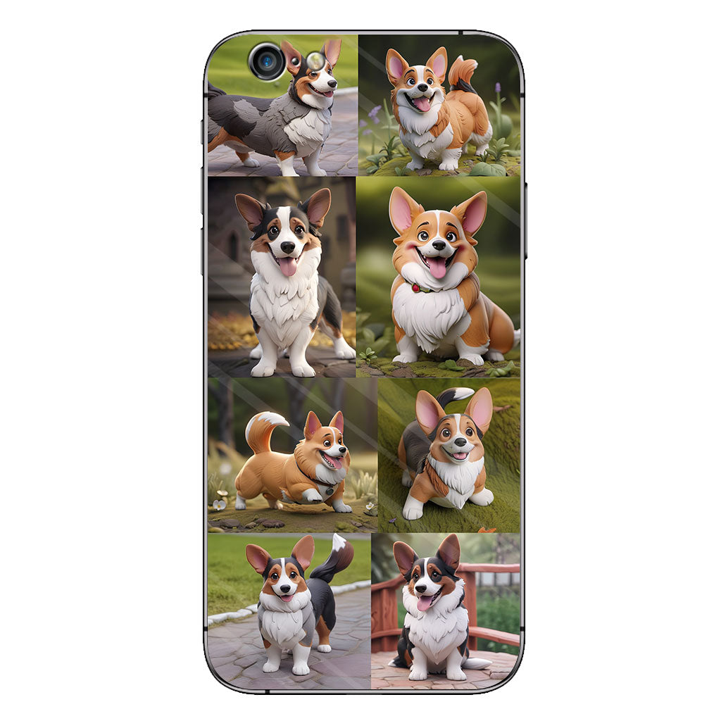 Collage de photos d'animaux de compagnie façon cartoon - Cadeau pour les amoureux des chiens et des chats - Coque de téléphone personnalisée