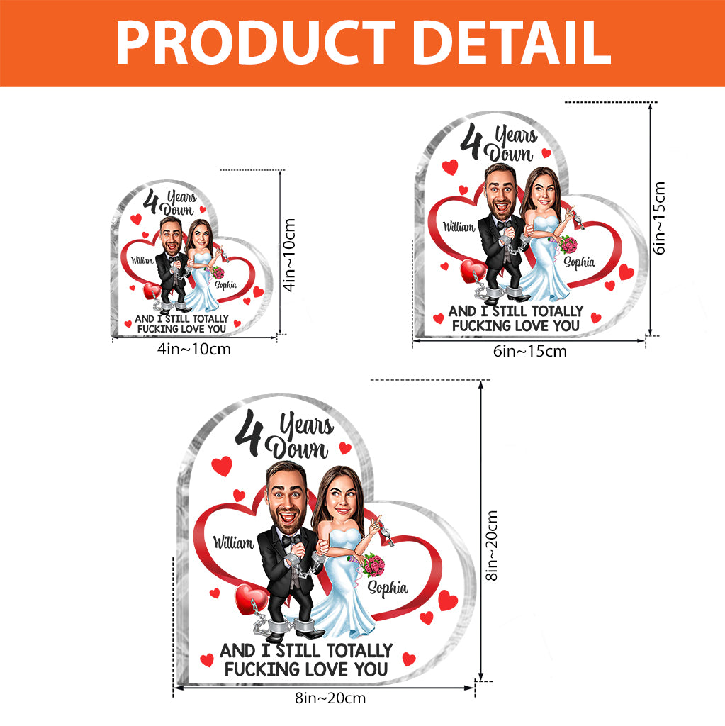 Je t'aime toujours - Plaque acrylique personnalisée pour couple