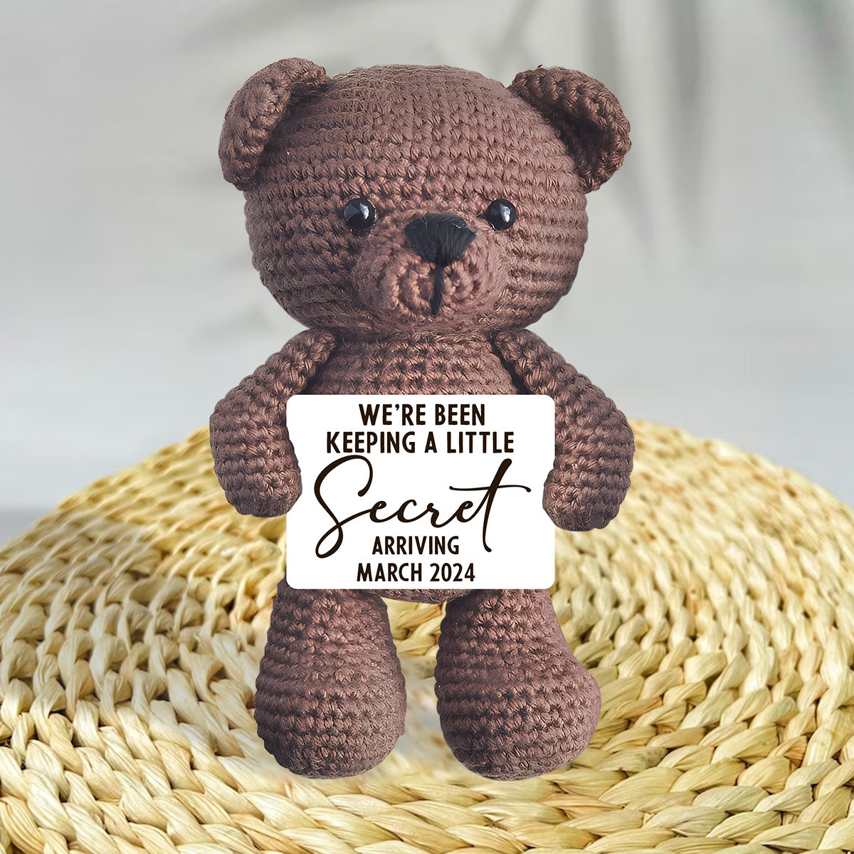 A Little Secret - Personalized Pregnancy Hand Knitted Figurine