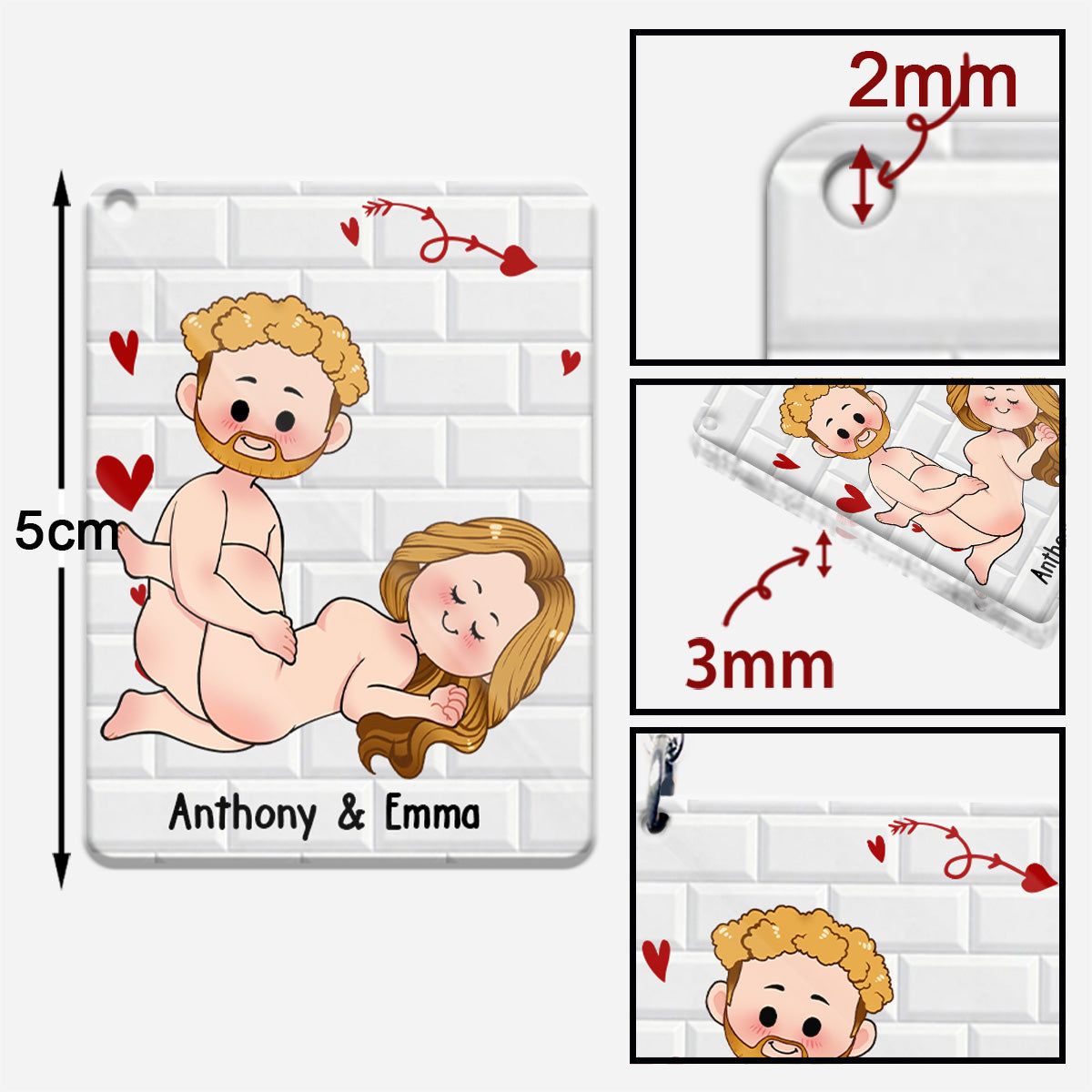 I Just Want You To Be Happy - Couple gift for husband, wife, boyfriend, girlfriend - Personalized Keychain