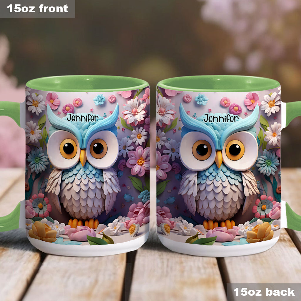 Cool Owl - Personalized Owl Accent Mug