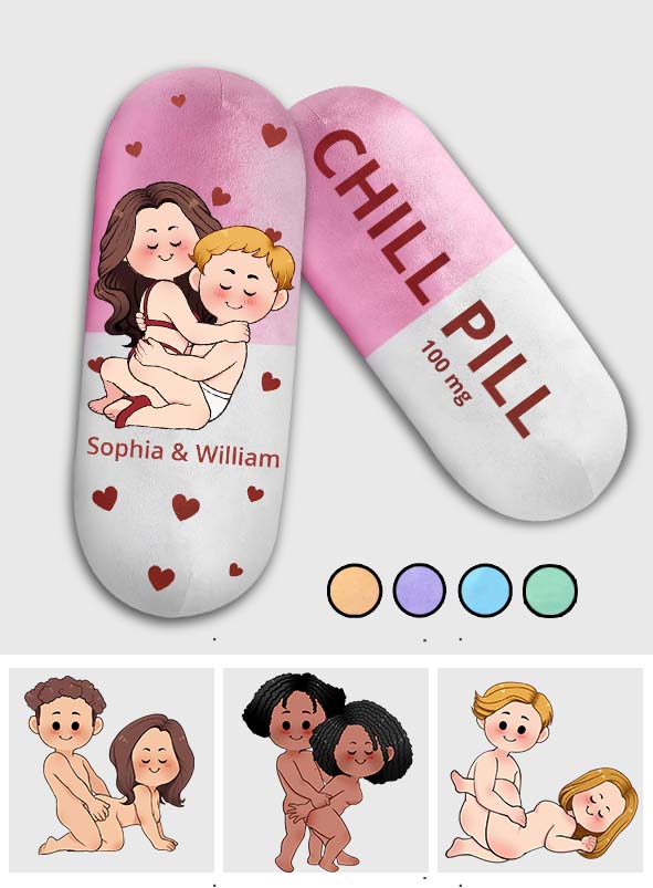 Oreiller personnalisé Chill Pill pour couples