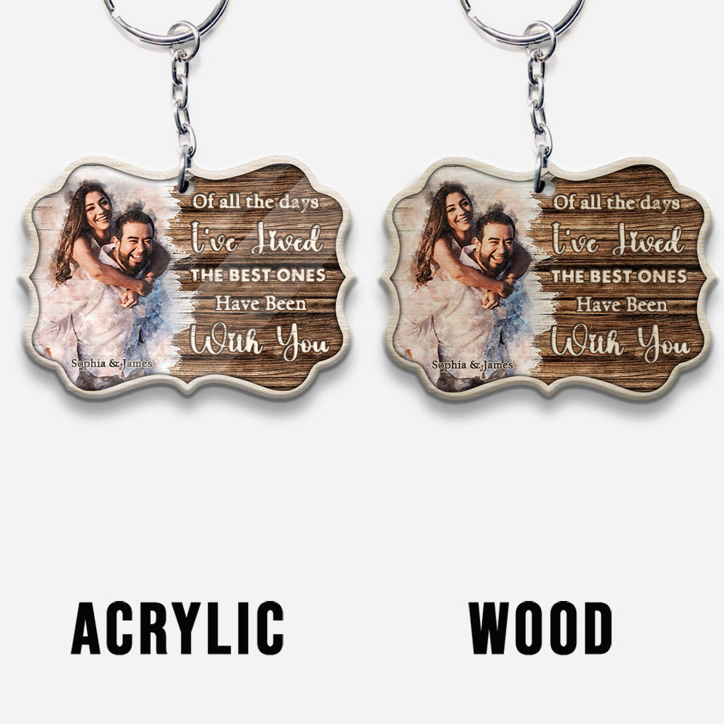The Best Days Have Been With You - Personalized Couple Keychain