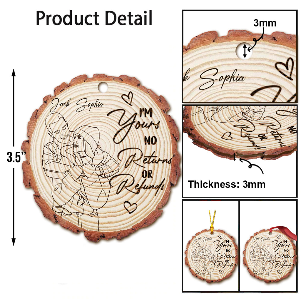 Je suis à toi. Ni retour ni remboursement - Ornement personnalisé pour couple