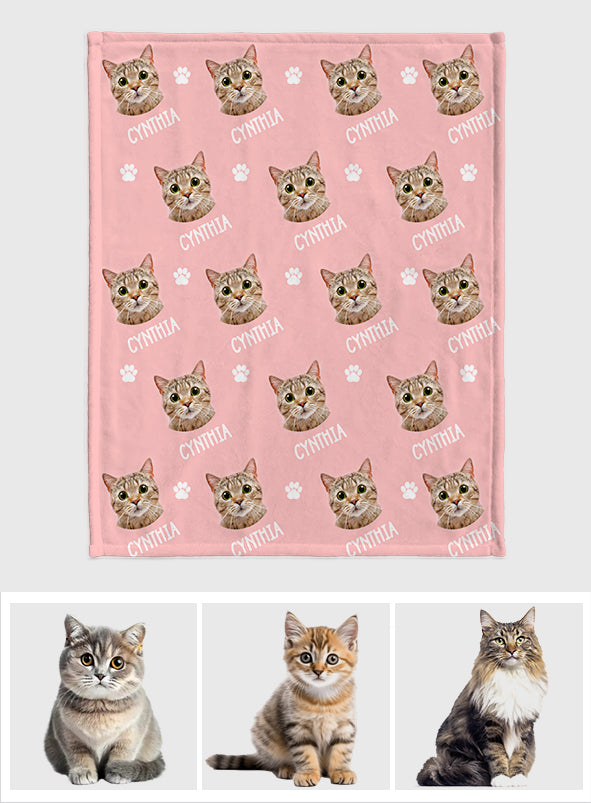 Couverture personnalisée pour chat - Motif chat