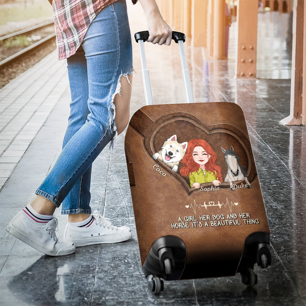 Housse de valise papillon personnalisée avec affirmations positives -