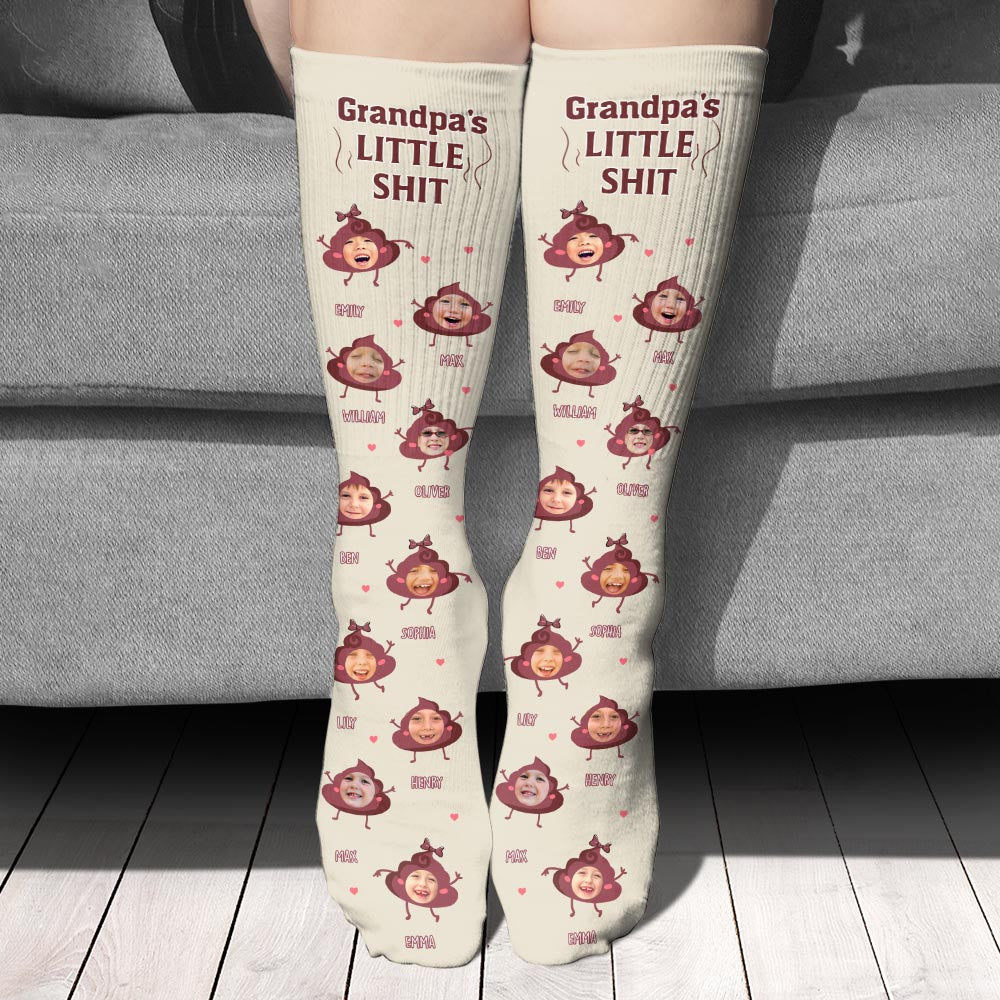 Chaussettes personnalisées « Papa Petits cons » - Cadeau pour papa, grand-mère, grand-père, maman, oncle, tante, frère, sœur
