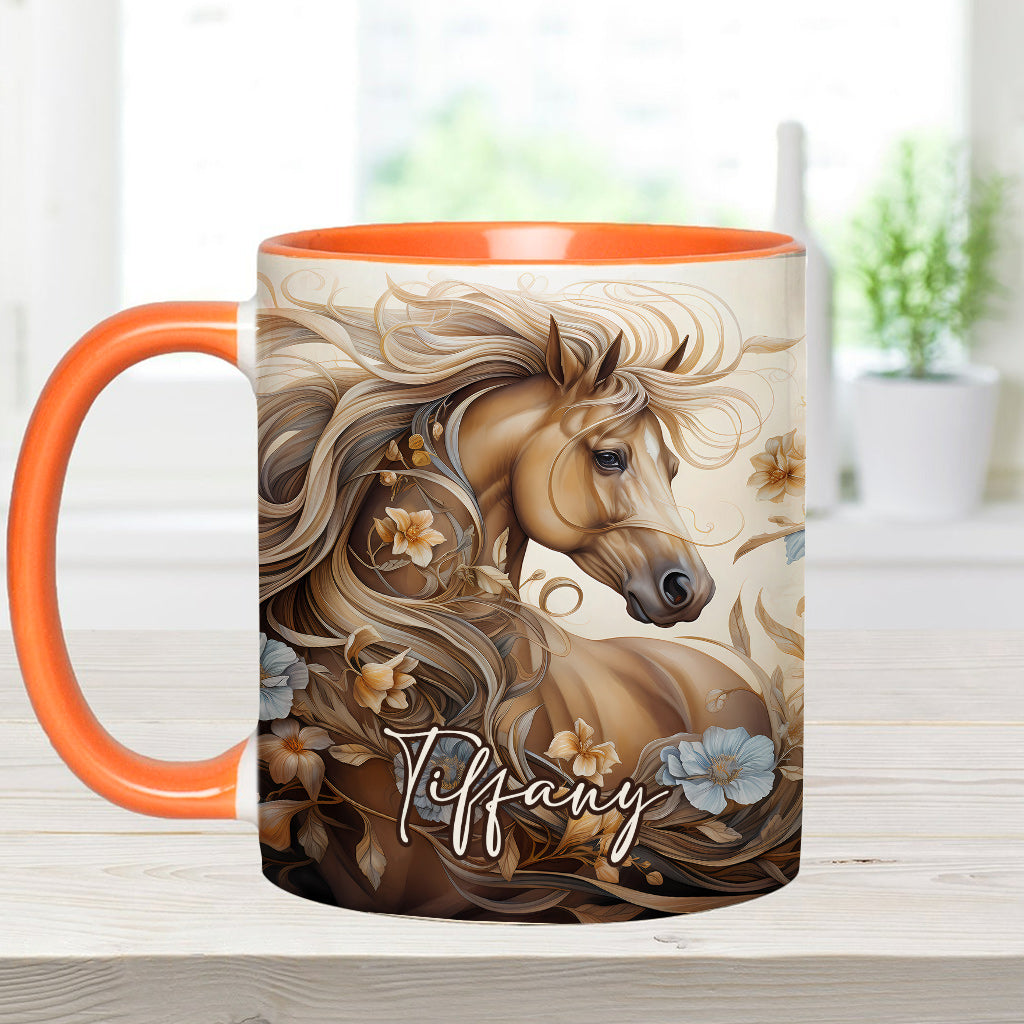 Love Horses - Personalized Horse Accent Mug
