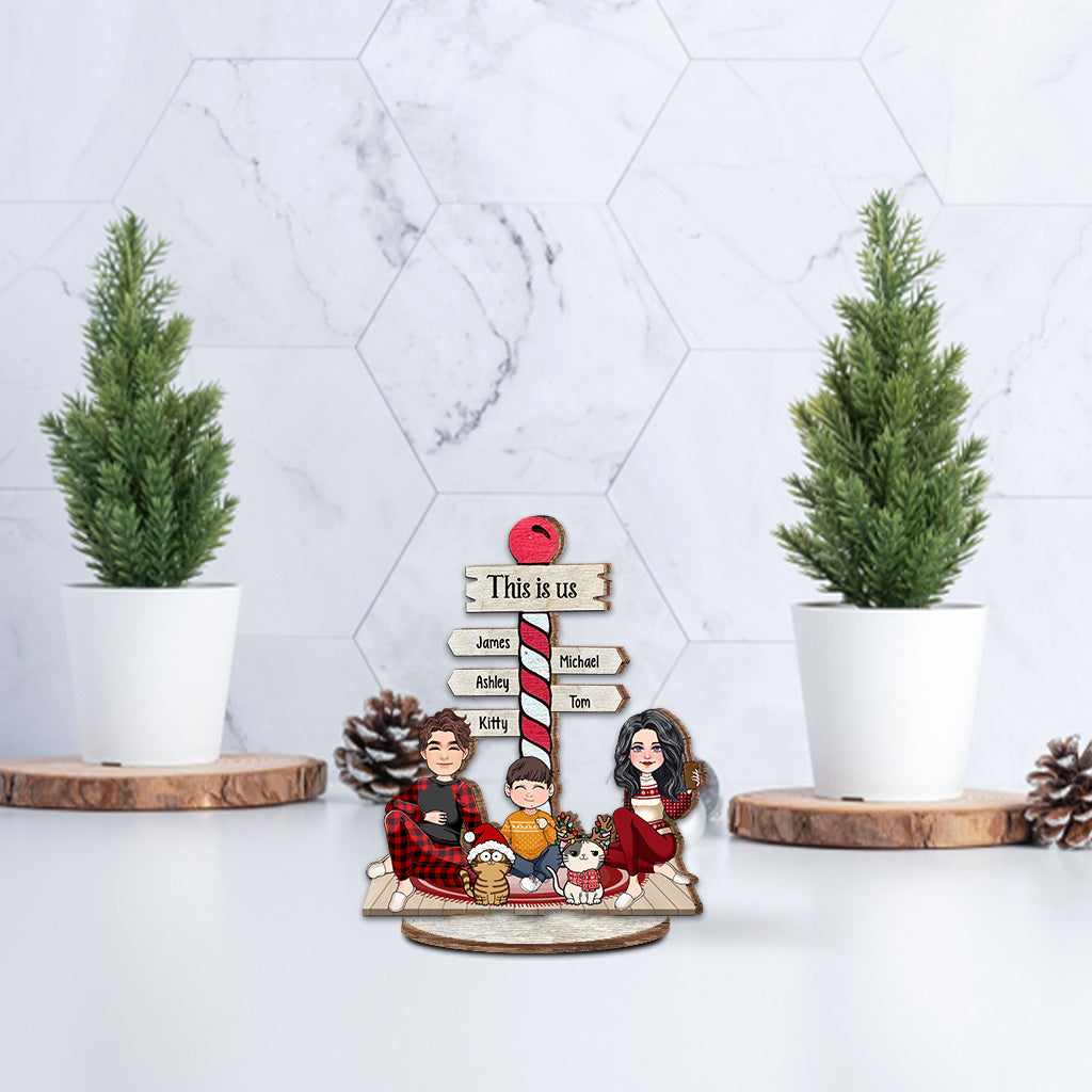 C'est nous - Plaque en bois personnalisée pour toute la famille