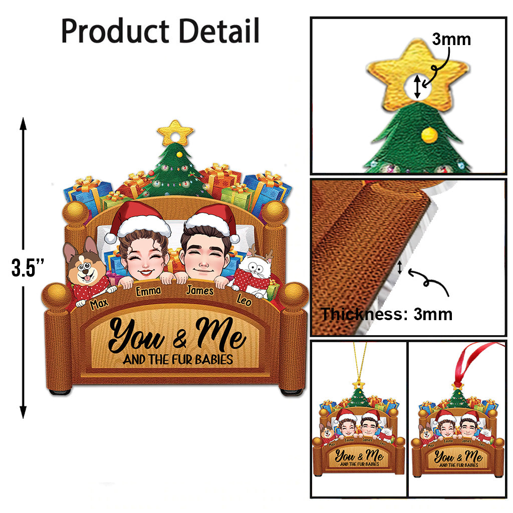 Toi, moi et nos animaux de compagnie - Ornement personnalisé pour couple