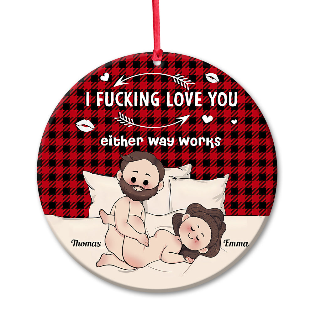 Je t'aime - Ornement personnalisé pour couple