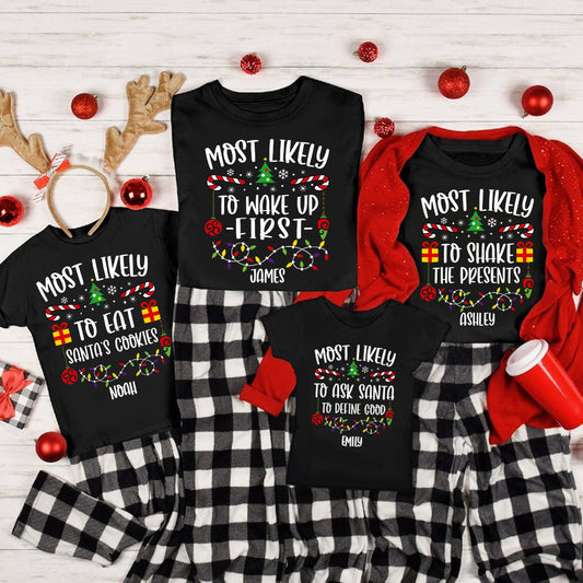 Noël en famille - T-shirt et sweat à capuche personnalisés pour toute la famille