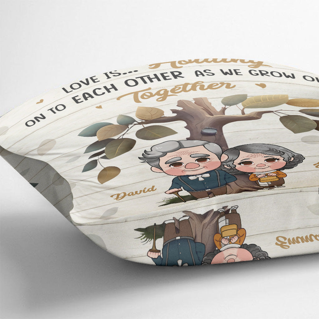 Vieillir ensemble - Coussin décoratif personnalisé pour couple