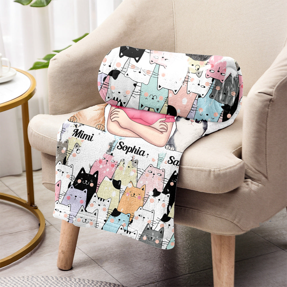 Cat Mom - Personalized Mother's day Cat Blanket