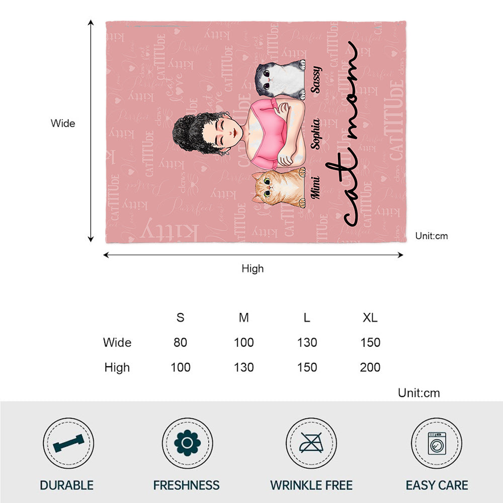 Maman Chat - Couverture pour chat personnalisée pour la fête des mères