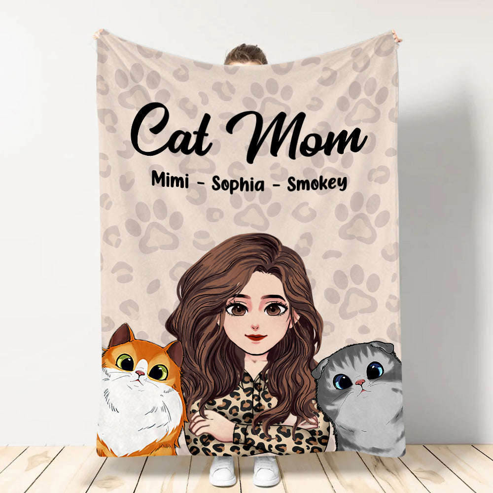 Maman Chat - Cadeau pour amoureux des chats - Couverture personnalisée