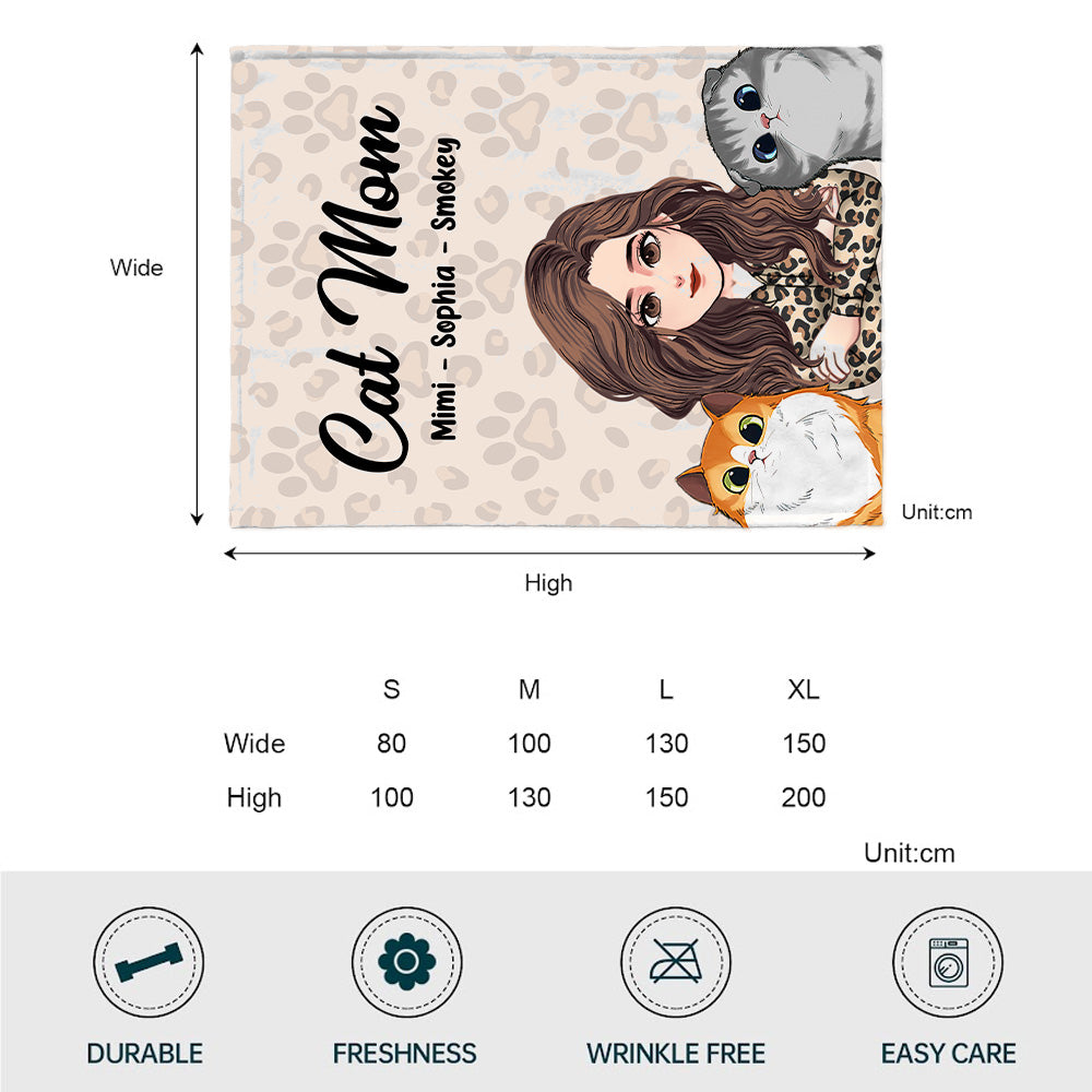 Maman Chat - Cadeau pour amoureux des chats - Couverture personnalisée