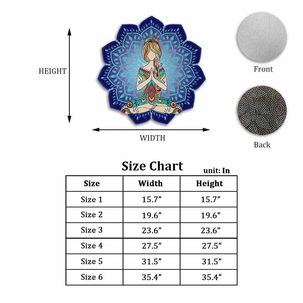 Namaste Paradise - Paillasson en forme de yoga