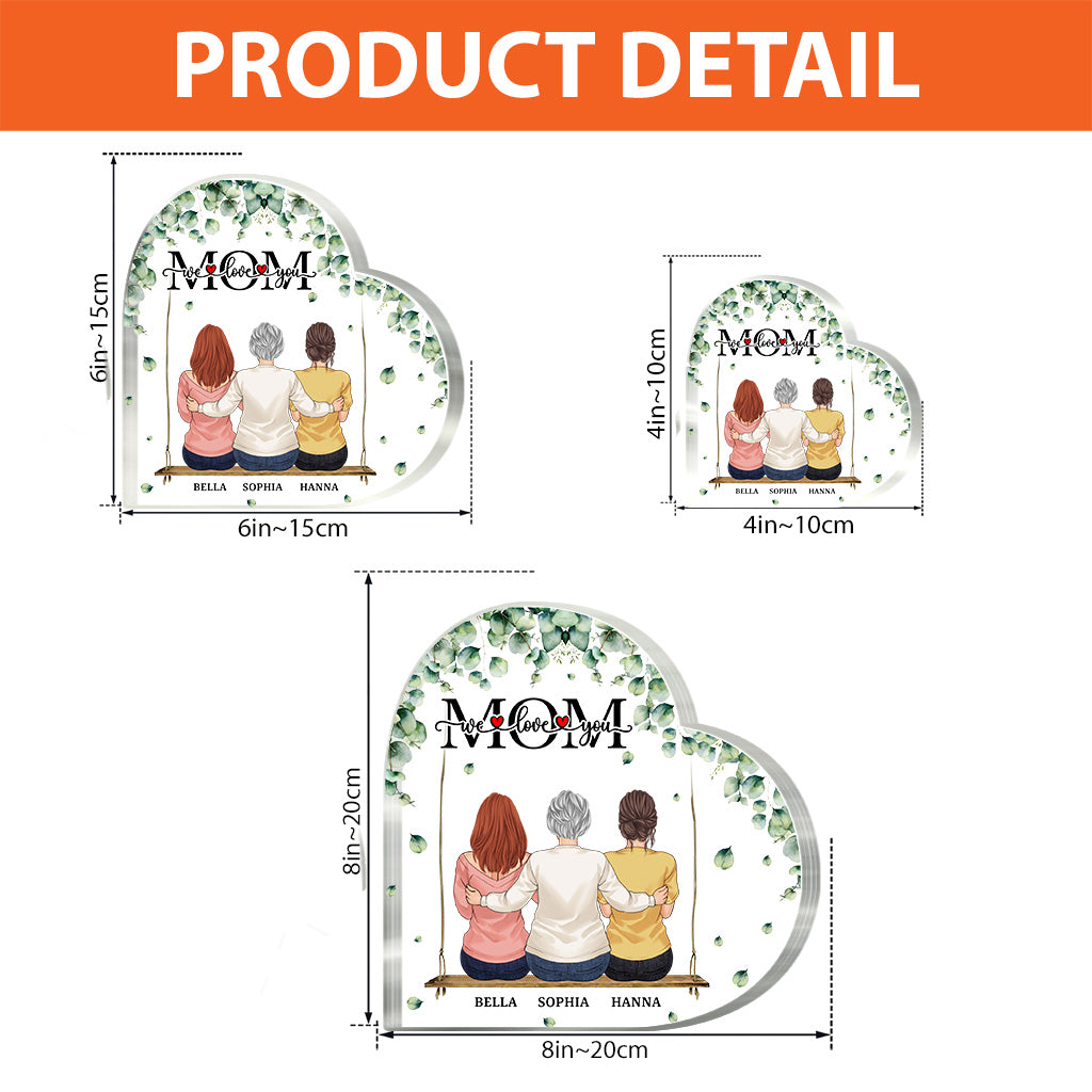 On t'aime, maman - Plaque acrylique personnalisée pour la fête des mères