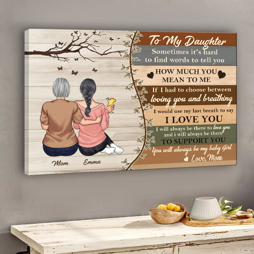 To My Daughter - Personalized Mother's Day Mother Canvas And Poster