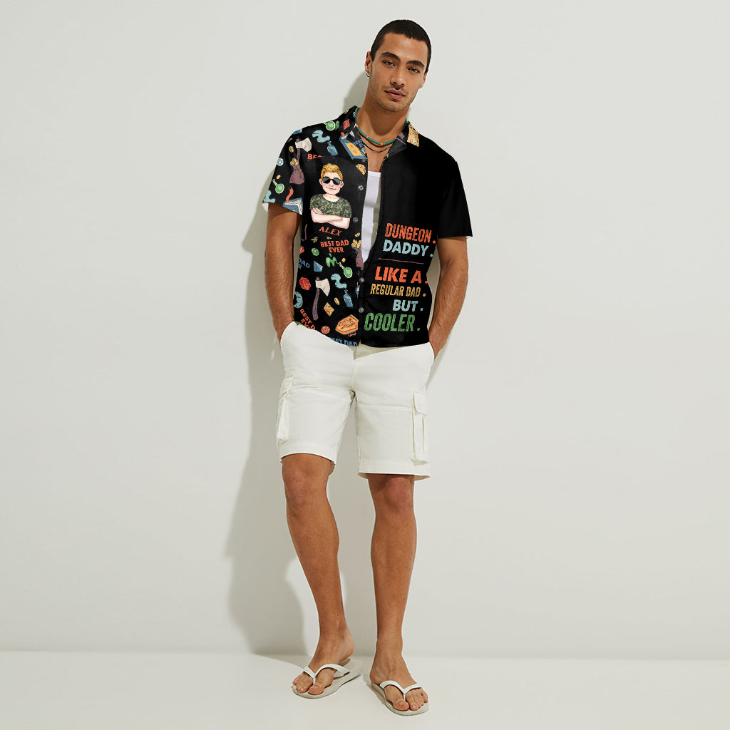 Comme un papa normal, mais en plus cool - Chemise hawaïenne RPG personnalisée