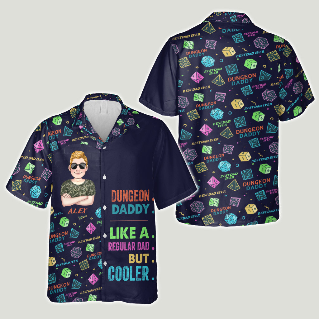 Comme un papa normal, mais en plus cool - Chemise hawaïenne RPG personnalisée
