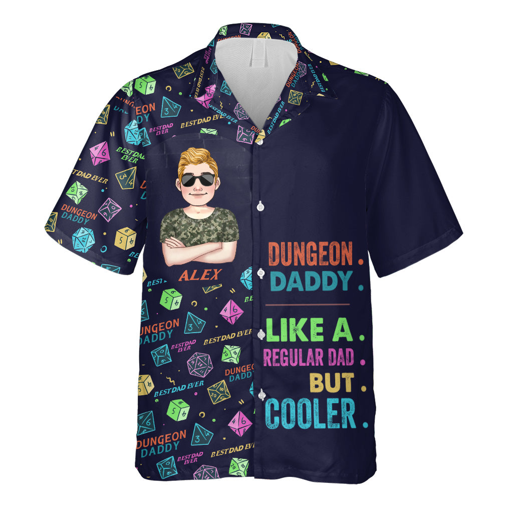 Comme un papa normal, mais en plus cool - Chemise hawaïenne RPG personnalisée