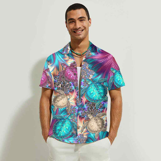 Chemise hawaïenne tortue « J’adore les tortues »