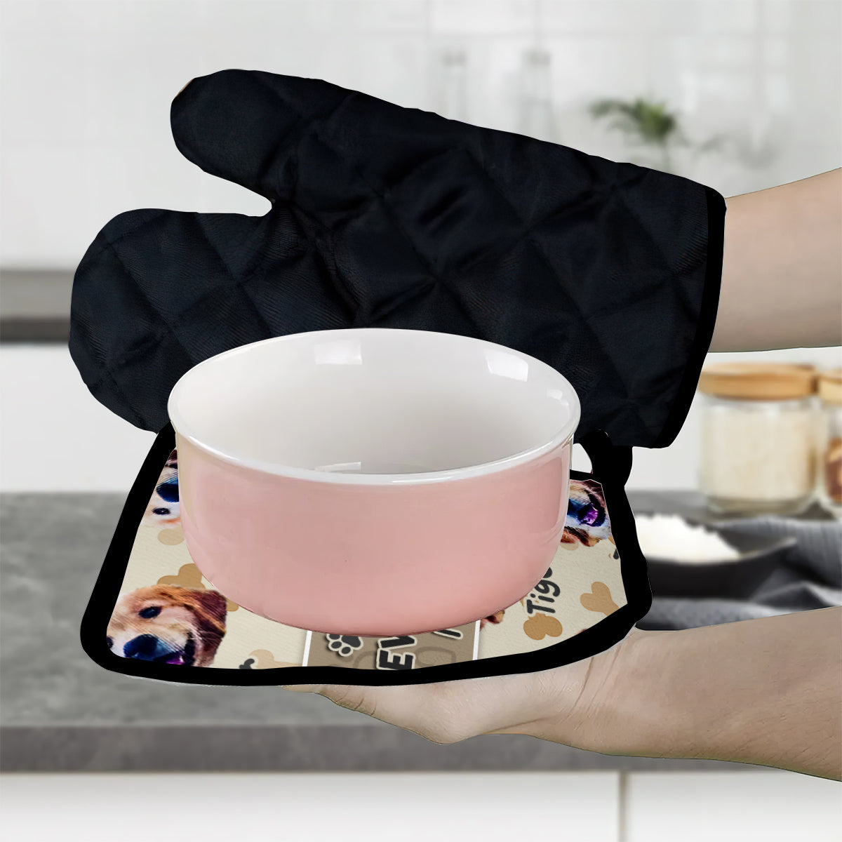 Ensemble de gants de cuisine et maniques personnalisés pour tous vos repas
