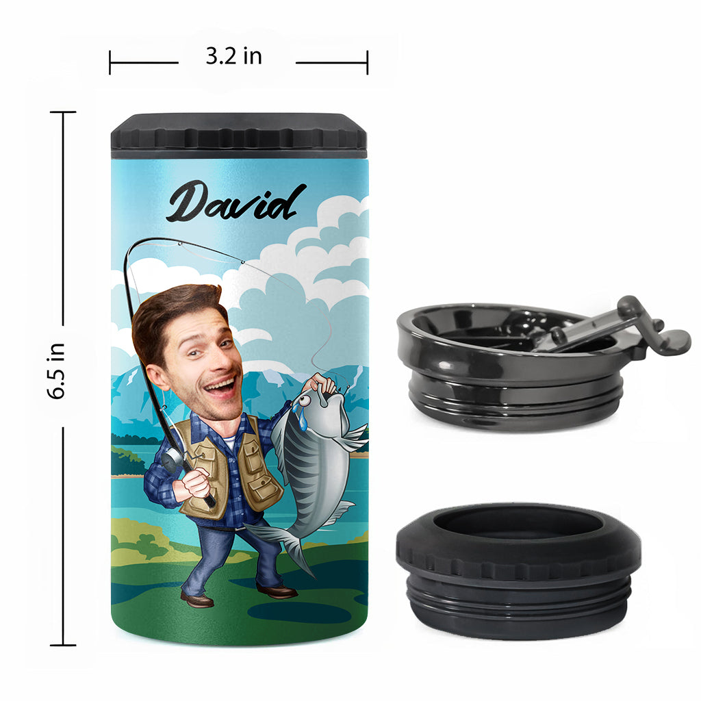 Jusqu'au bout du chemin - Glacière personnalisée pour canettes de pêche