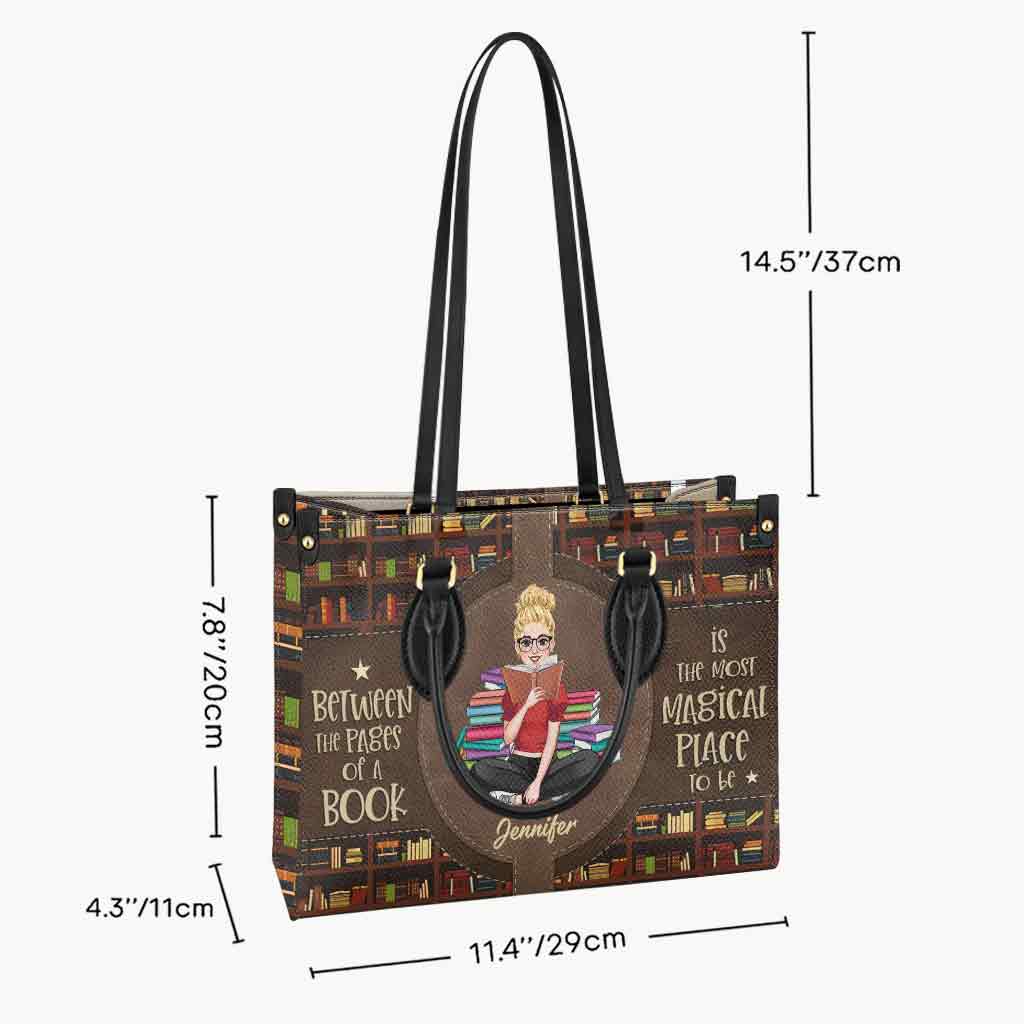 Tout ce dont vous avez besoin, c'est d'un bon livre - Sac à main en cuir personnalisé avec un livre