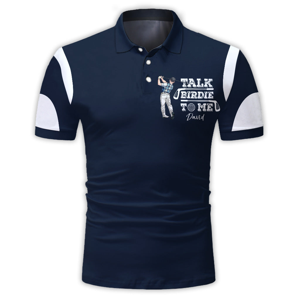 Talk Birdie To Me - Personalized Golf Polo Shirt