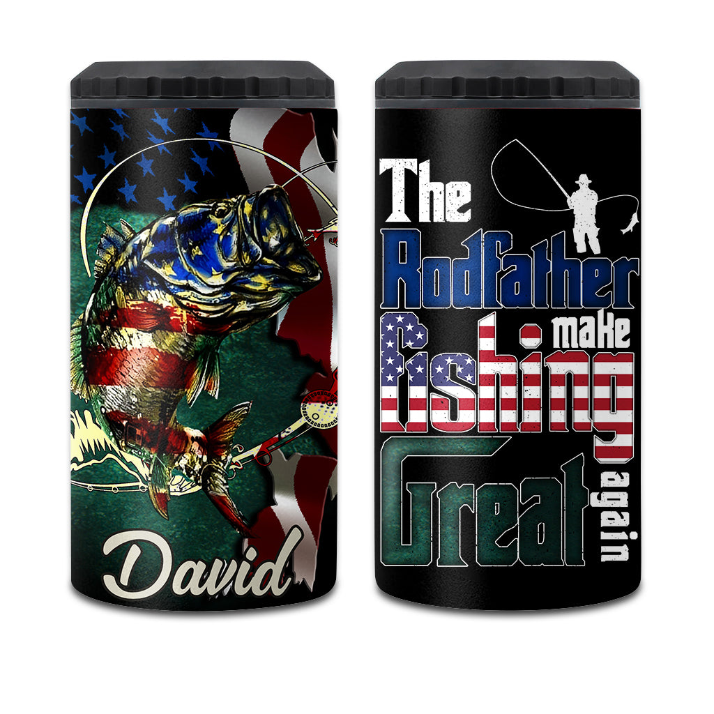 Reel Cool Dad Anglers - Personalized Fishing Can Cooler