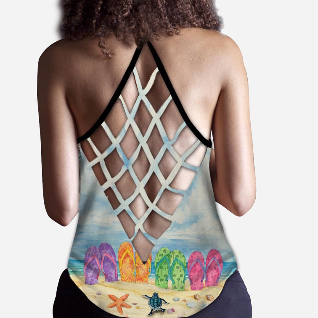 Quand la vie te jette des tongs à la figure - Débardeur croisé Sea Lover