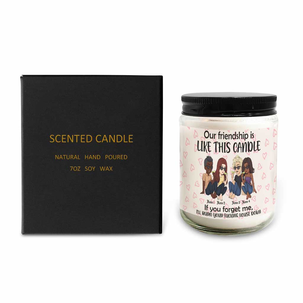 Notre amitié est comme cette bougie - Bougie personnalisée pour meilleure amie 