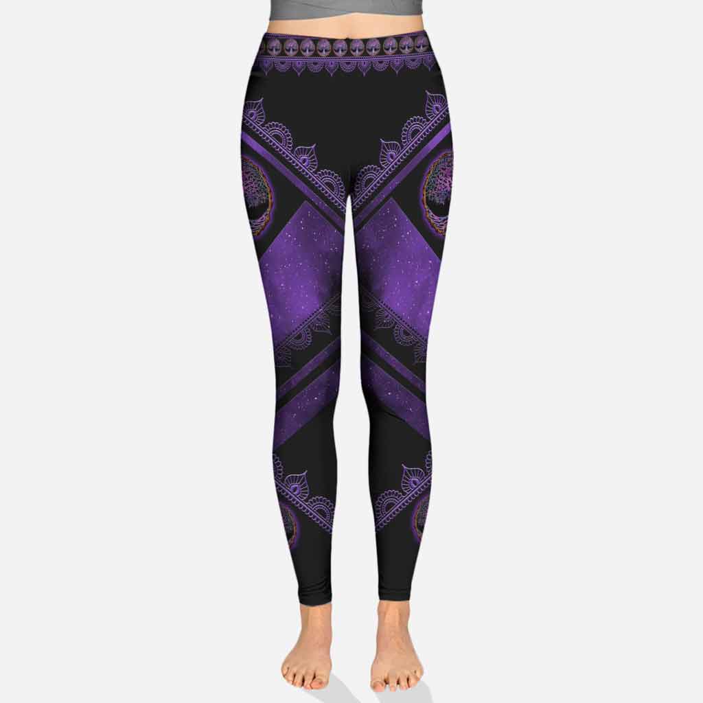 Leggings de yoga « Je suis principalement en paix »