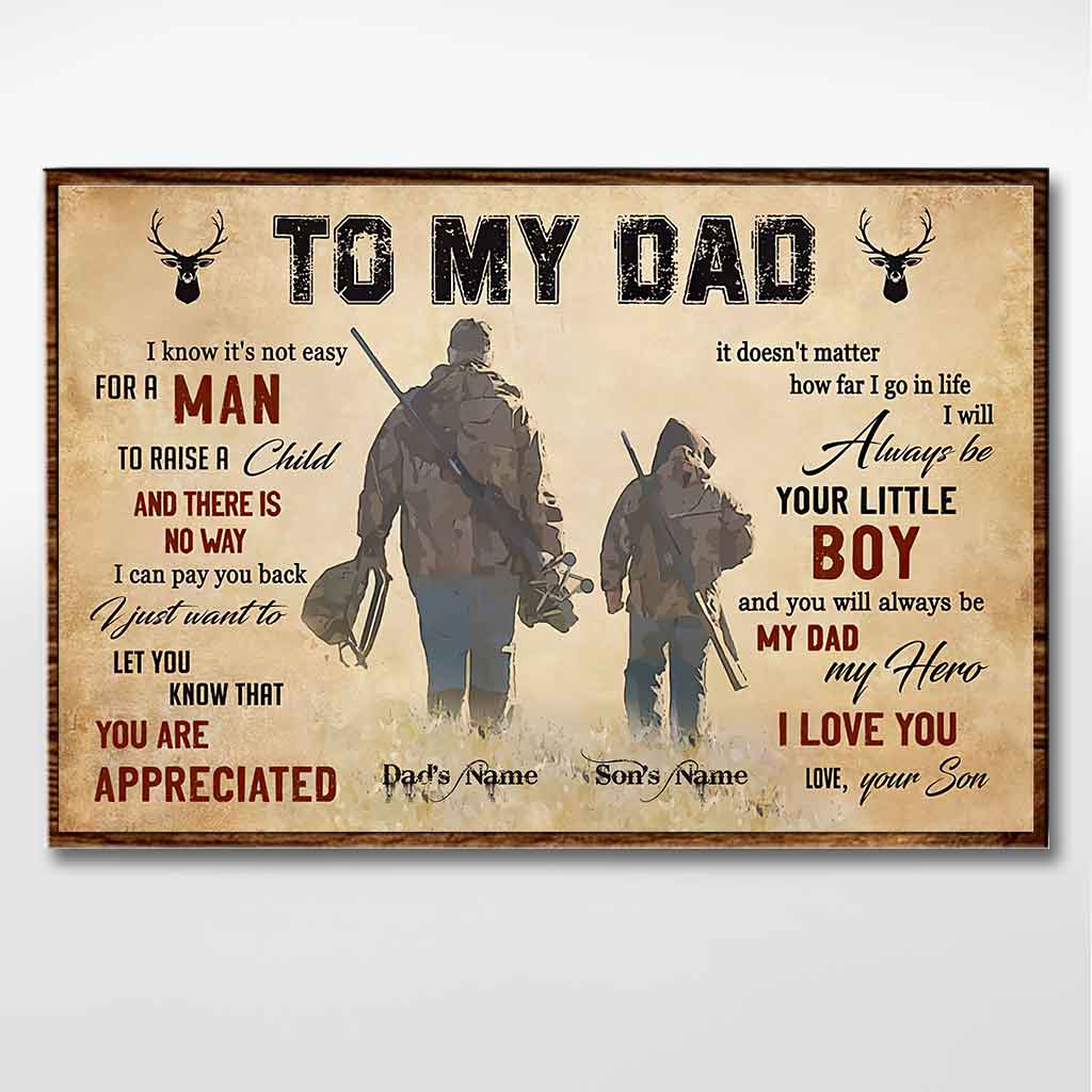 À mon père - Affiche de chasse personnalisée 1121