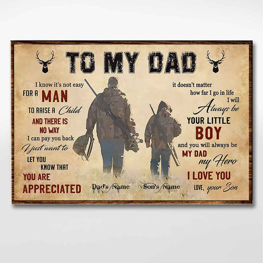 À mon père - Affiche de chasse personnalisée 1121