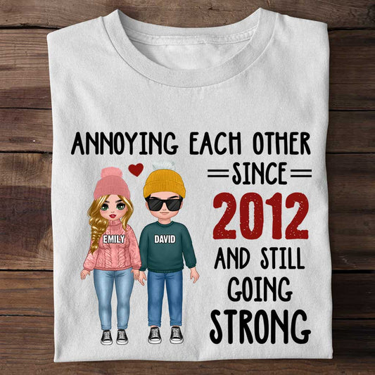 Annoying Each Other - Personalized Couple T-shirt and Hoodie