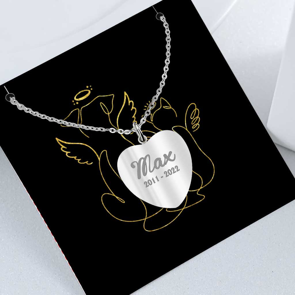 Collier pendentif cœur de chien personnalisé pour Noël « Quand je ferme les yeux »