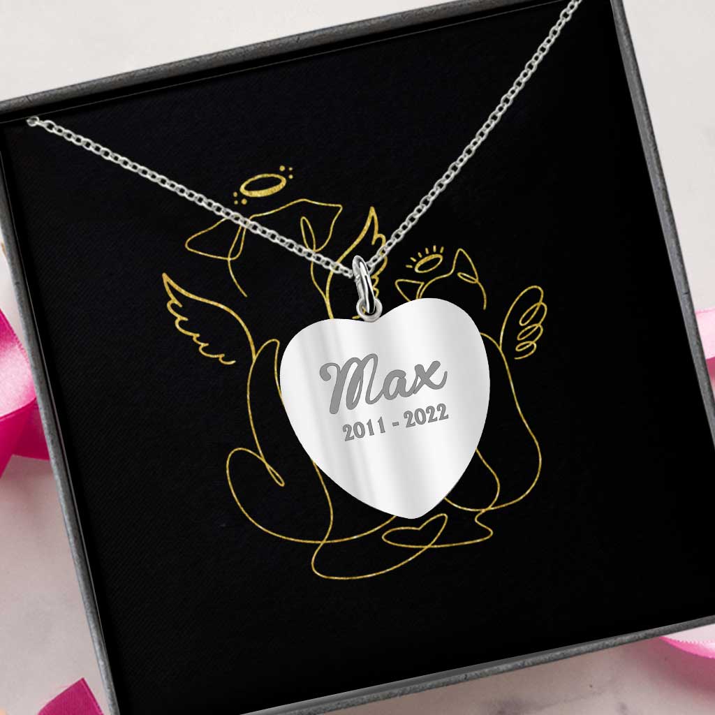 Collier pendentif cœur de chien personnalisé pour Noël « Quand je ferme les yeux »
