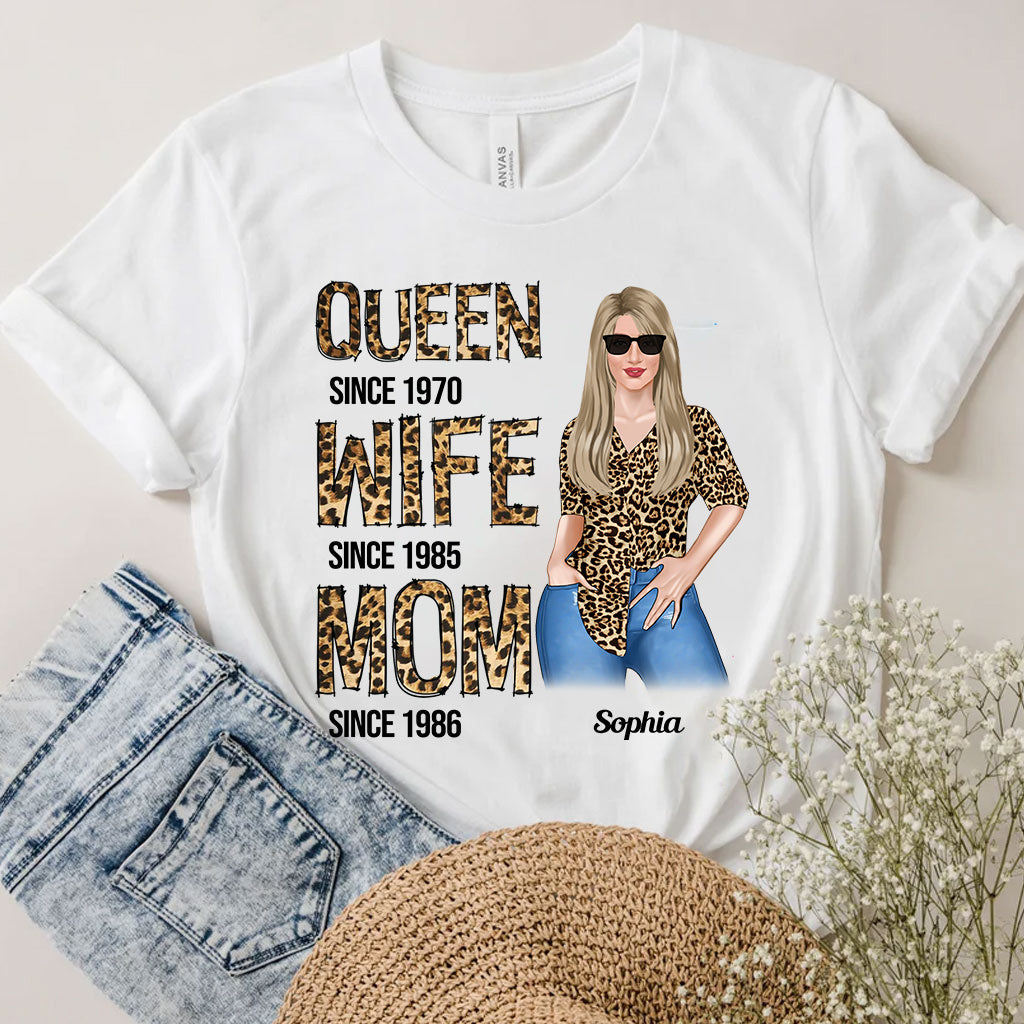 Reine Épouse Maman - T-shirt et sweat à capuche personnalisés pour maman