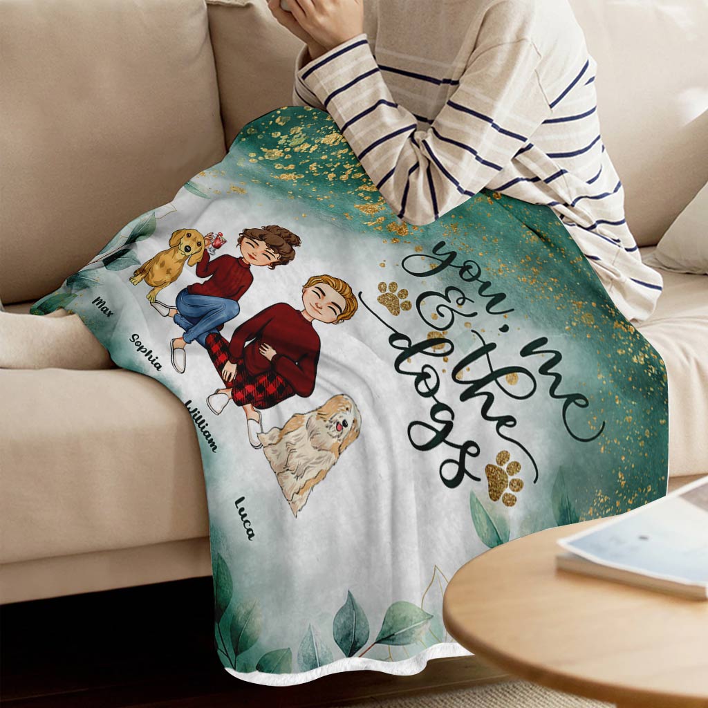 Couverture personnalisée pour couples : Toi, Moi et les Chiens