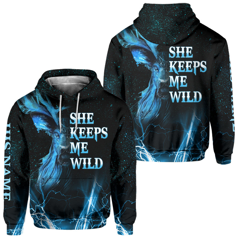 Couple de chasseurs - Ensemble sweat à capuche et pantalon de survêtement personnalisés pour couples de chasseurs