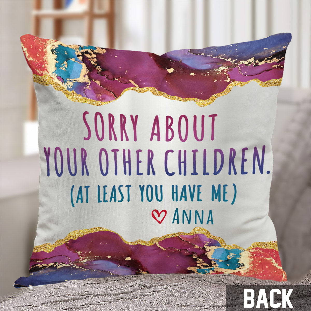 Tu m'as, maman - Coussin décoratif personnalisé pour maman