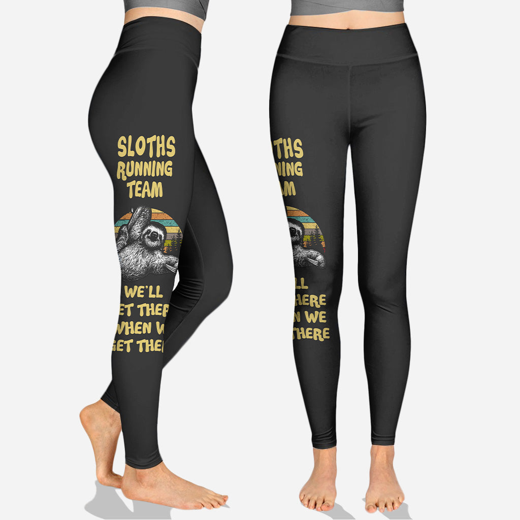 Équipe de course Sloths - Débardeur et legging de course personnalisés ajourés